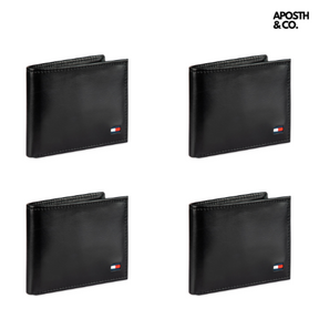 Kit Luxo: 4 Carteiras TH Couro Legítimo [Compre 2 Leve 4]